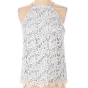 Anthropologie Adiva Sleeveless Lace Overlay Top Small